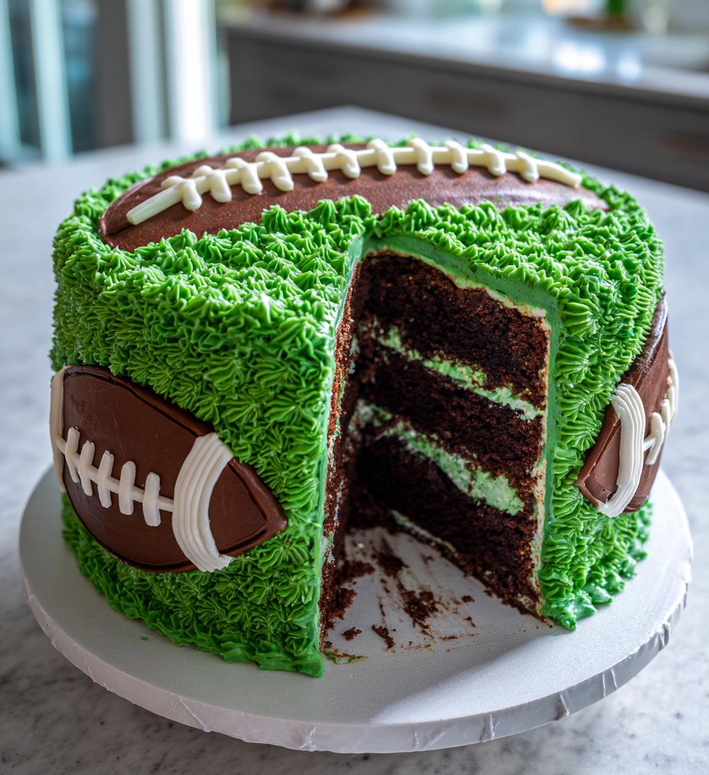 1st year down football birthday cake