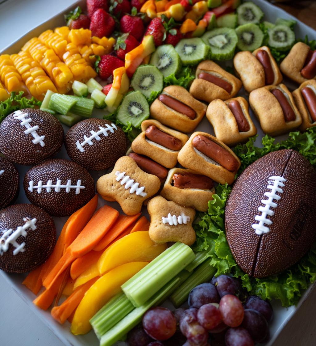 1st year down football birthday food