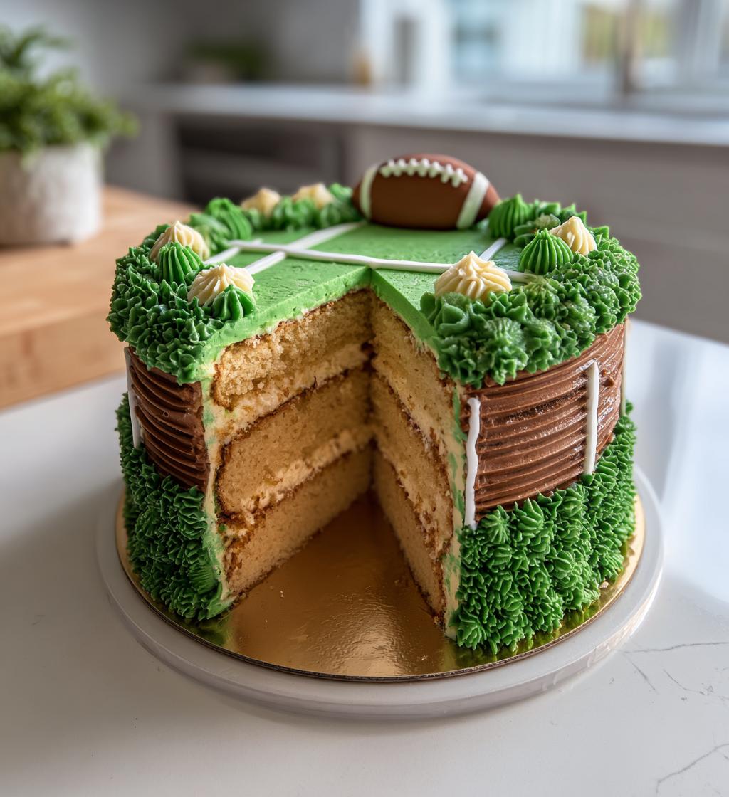 american football theme cake