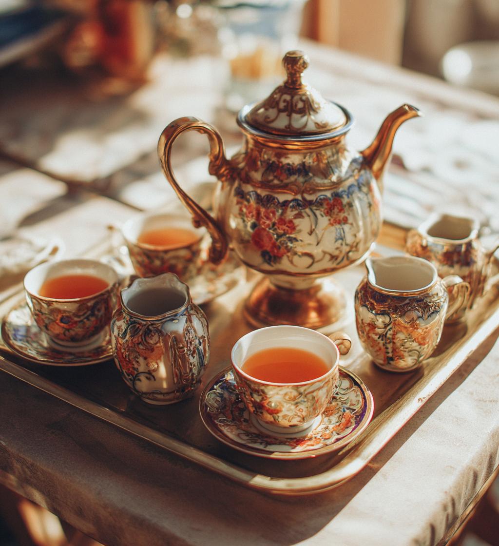 antique russian tea set