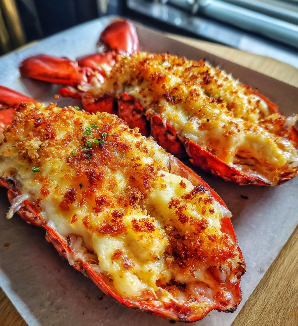 baked lobster with cheese