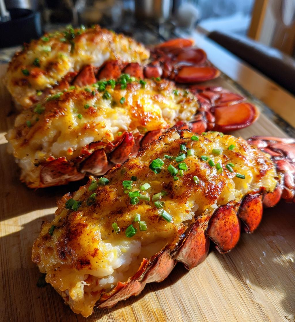 baked stuffed lobster tails