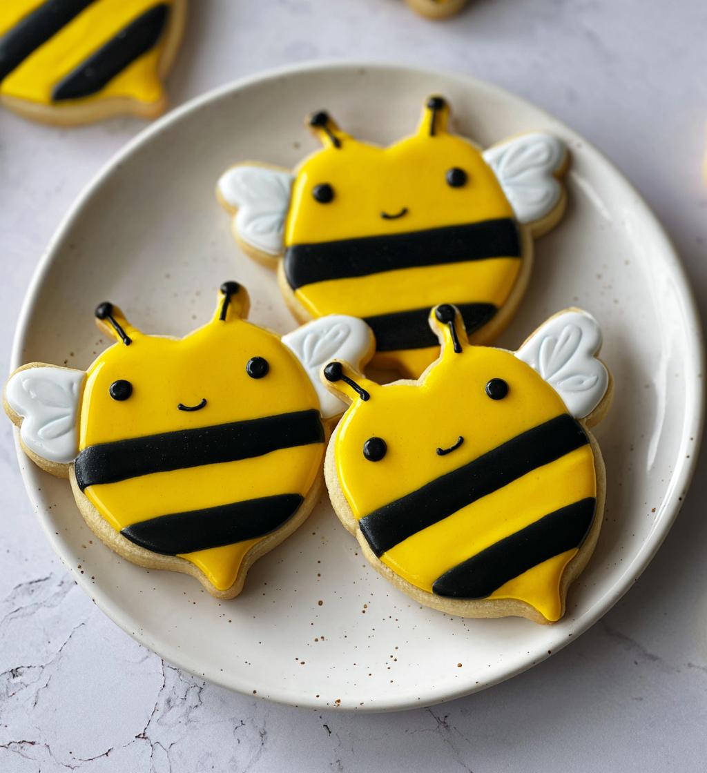 bee themed valentine cookie cards