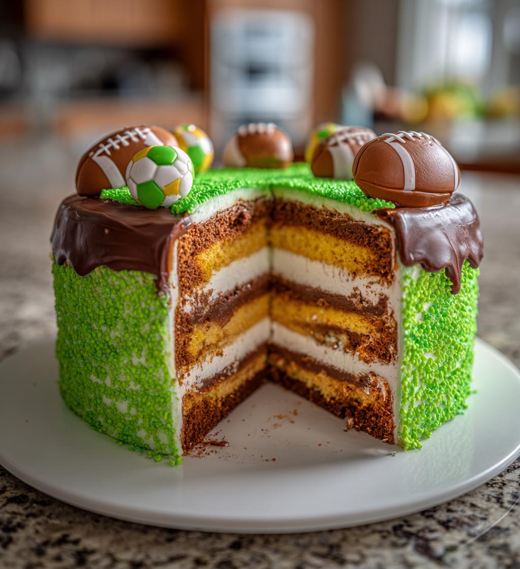 birthday cake football theme
