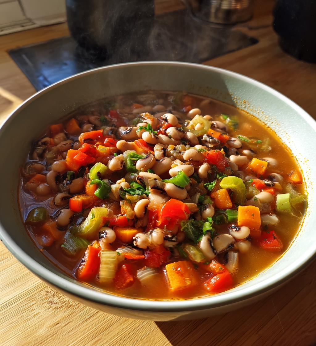 black-eyed pea soup with chili