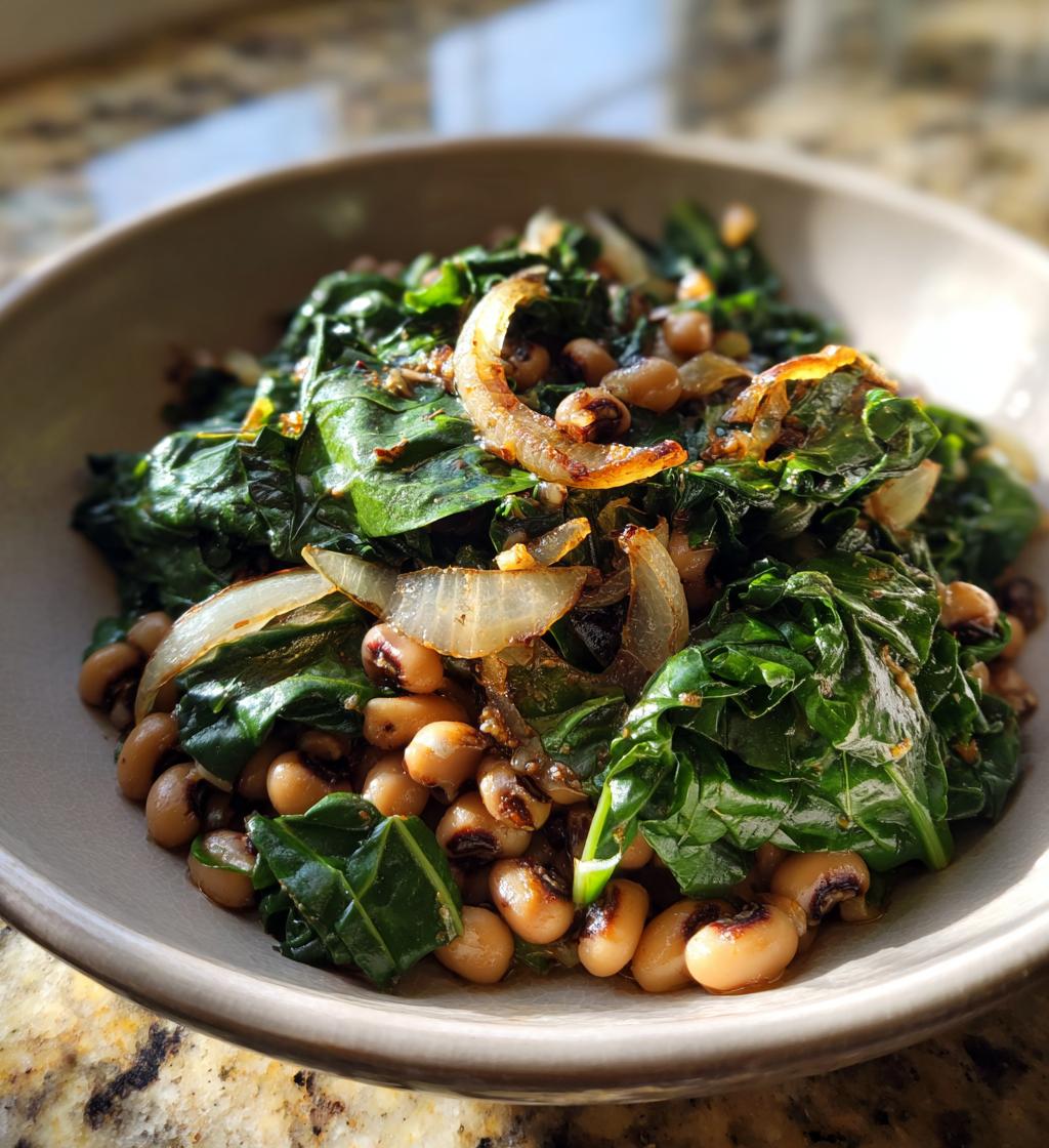 black eyed peas and greens recipe