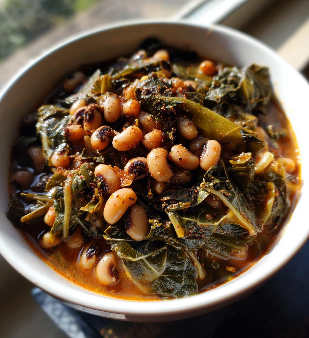 black-eyed peas and greens stew