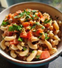 black eyed peas and pasta