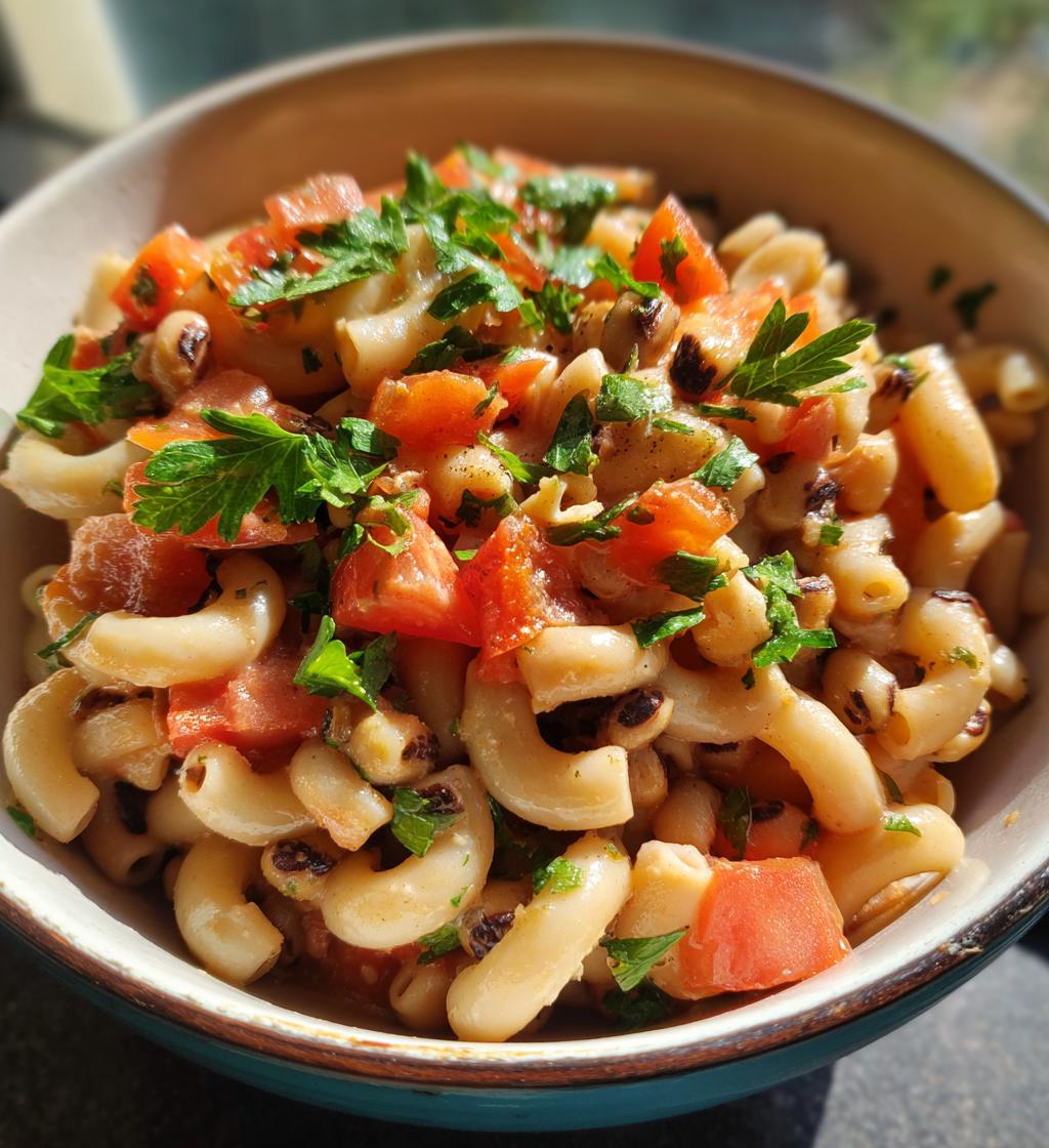 black eyed peas and pasta