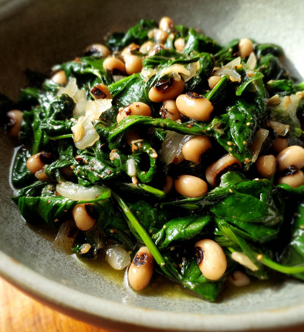 black eyed peas and spinach recipe