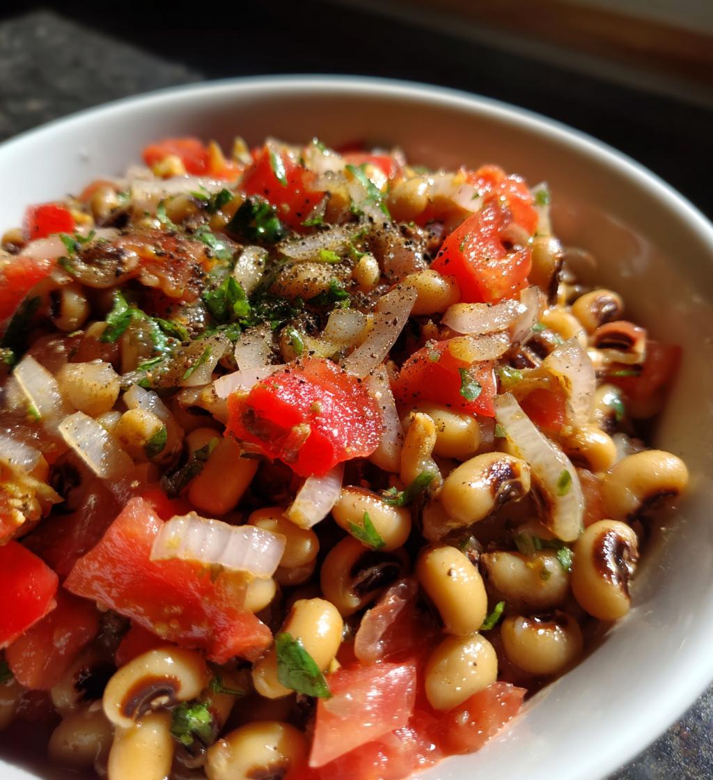 black eyed peas and tomatoes