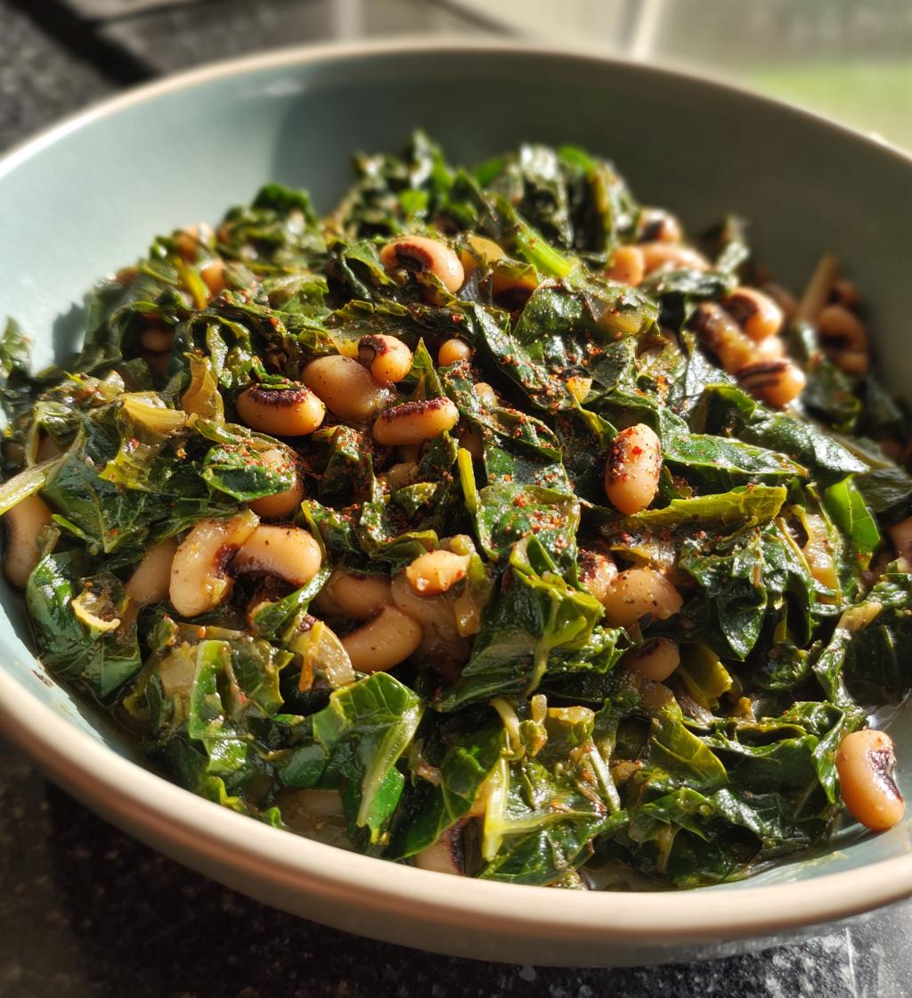 black eyed peas collard greens