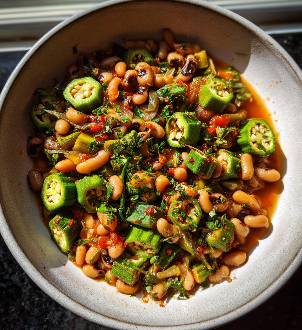 black eyed peas with okra recipe