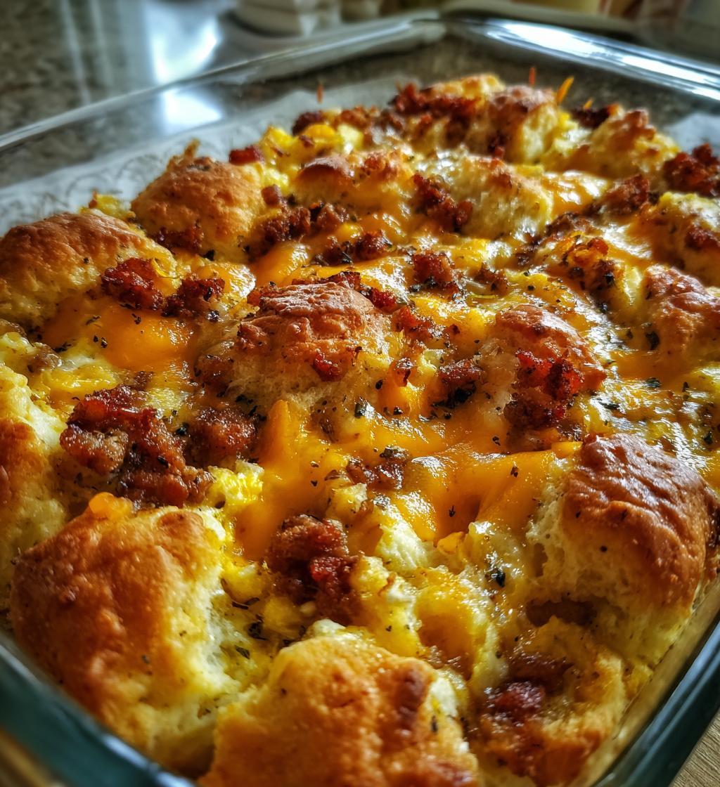 breakfast casserole with red lobster biscuits