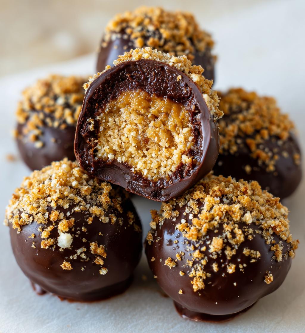 buckeyes with graham cracker crumbs