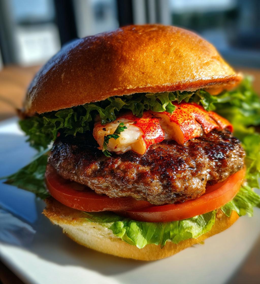 burger and lobster