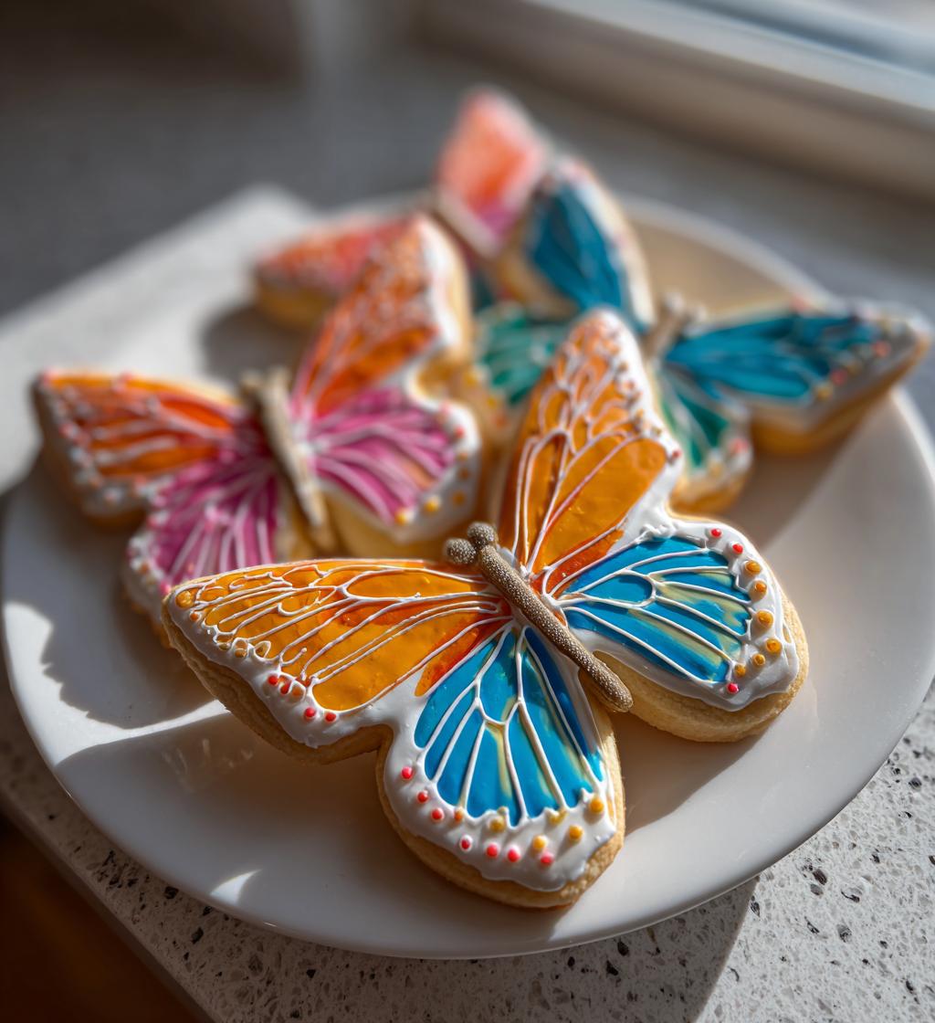 butterfly royal icing cookies