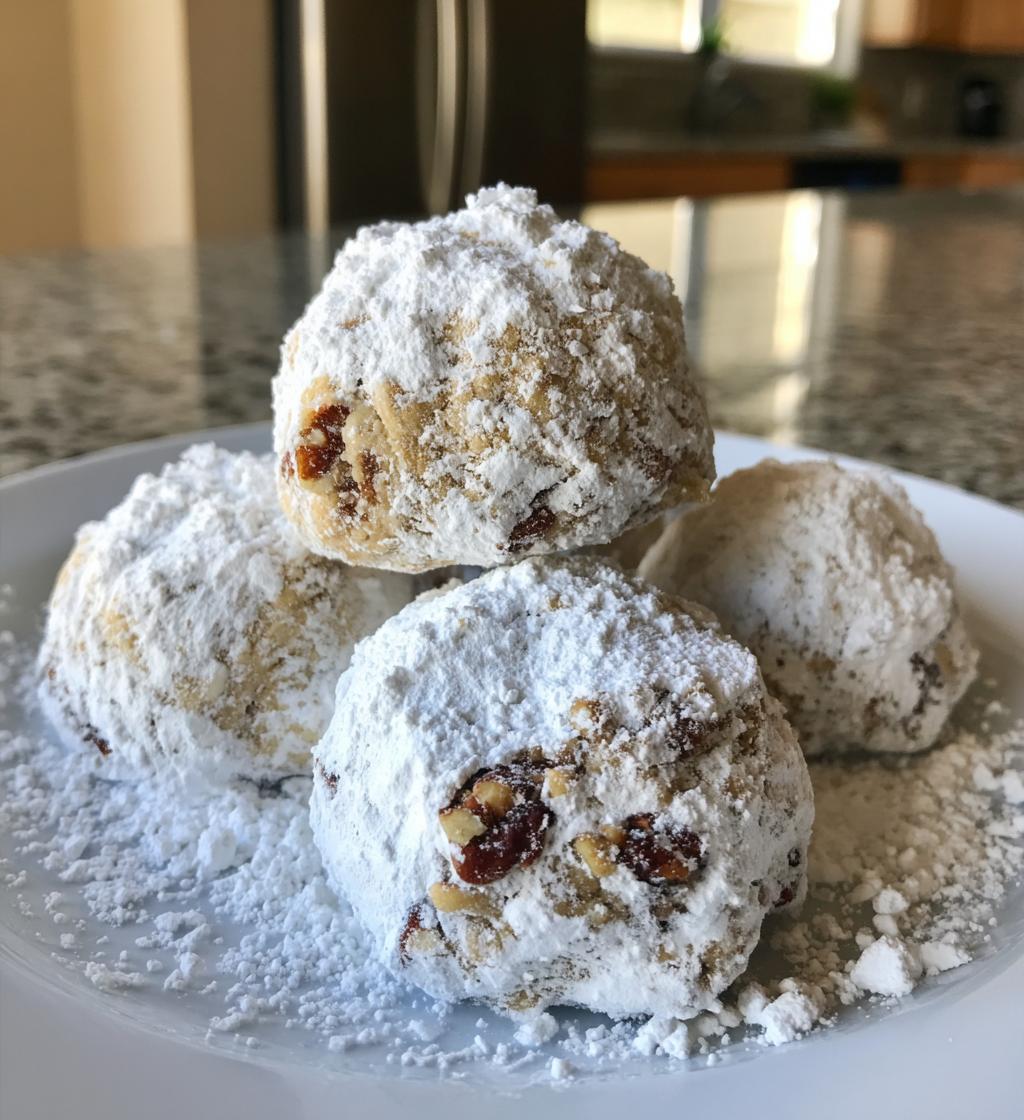 buttery pecan snowball cookies