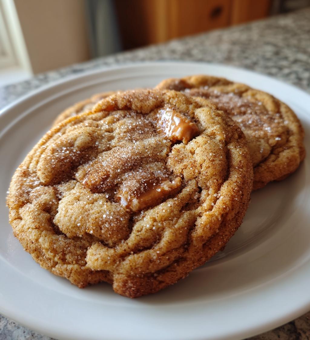 caramel apple snickerdoodle cookies