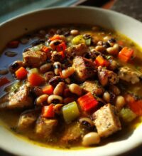 chicken and black eyed pea stew