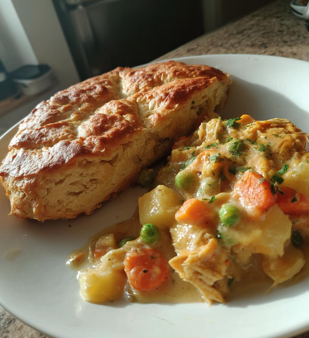chicken potpie with red lobster biscuits
