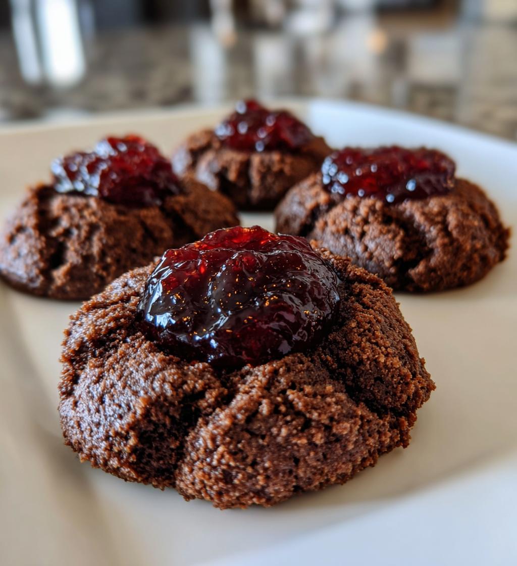 choc thumbprint cookies
