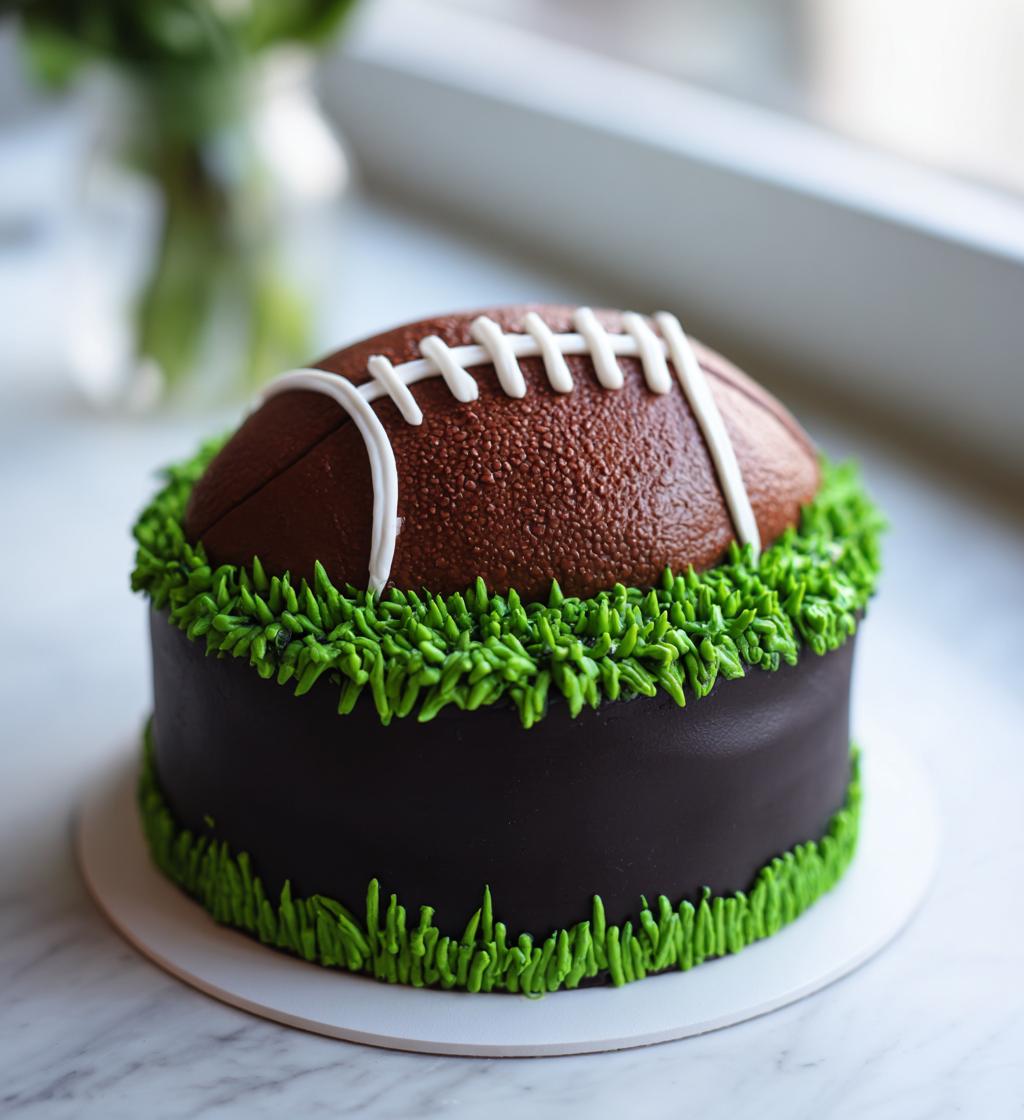 chocolate football cake design