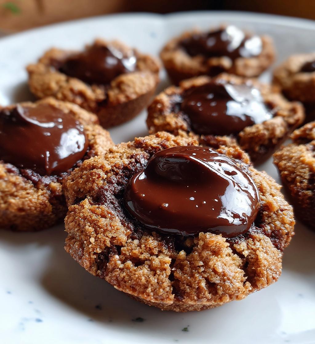 chocolate ganache thumbprint cookies