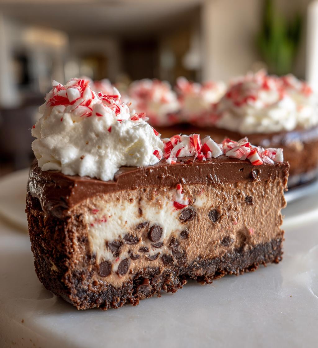 chocolate peppermint cheesecake