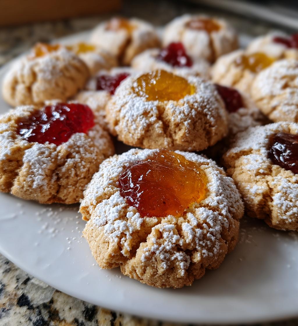 christmas thumbprint cookies