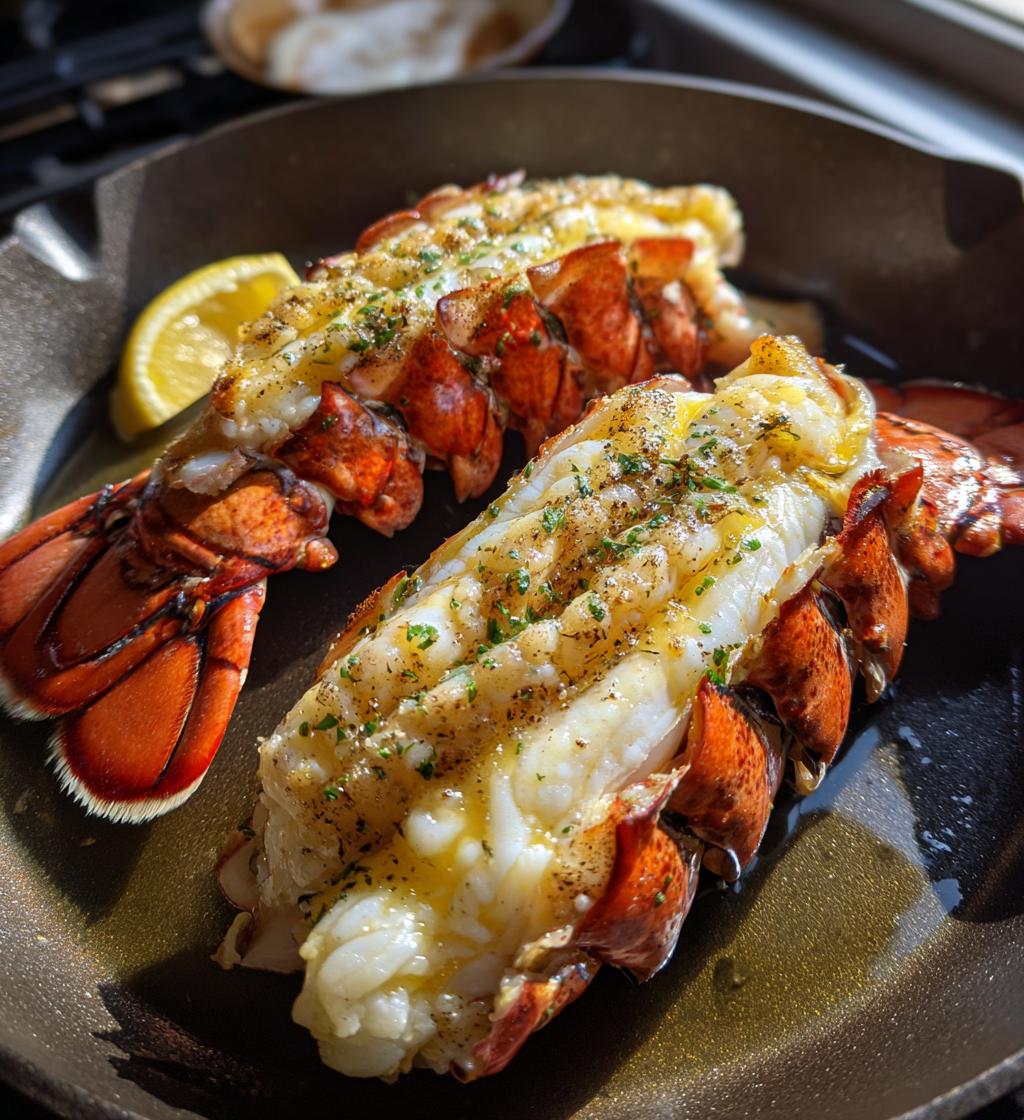 cooking lobster tails on stove