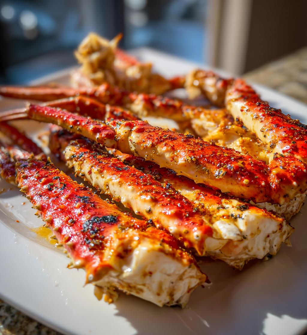 crab legs on the grill