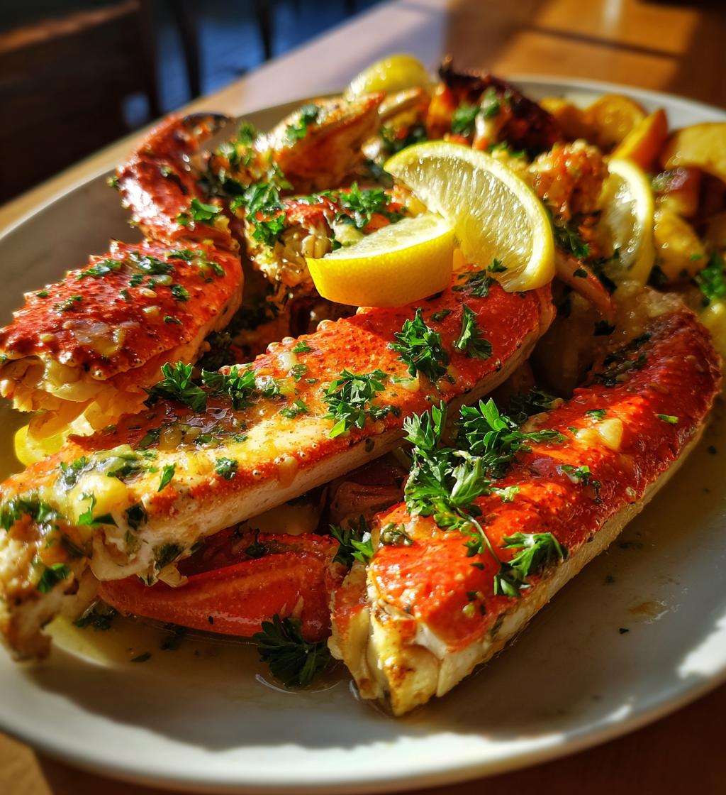 crab legs with sides