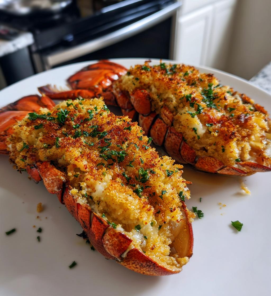 crab stuffed lobster tail recipe