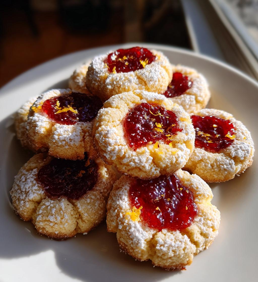 cranberry orange thumbprint cookies