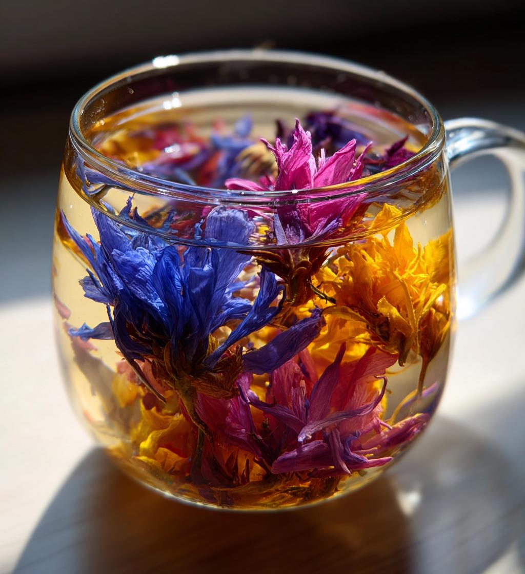 cup of tea with flower and russian text