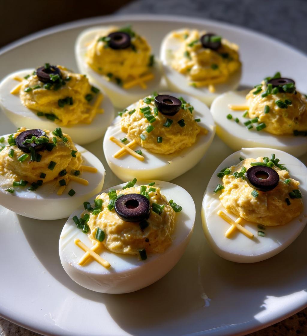 deviled eggs football