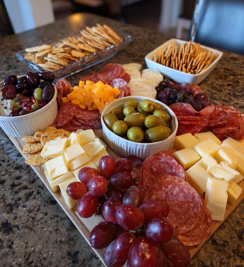 easy football charcuterie board