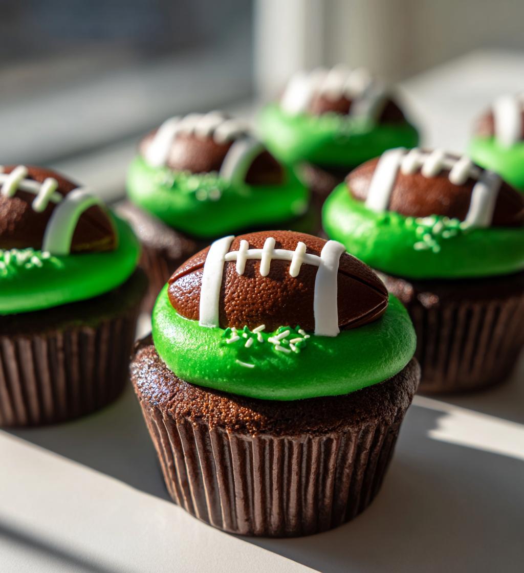 easy football cupcakes