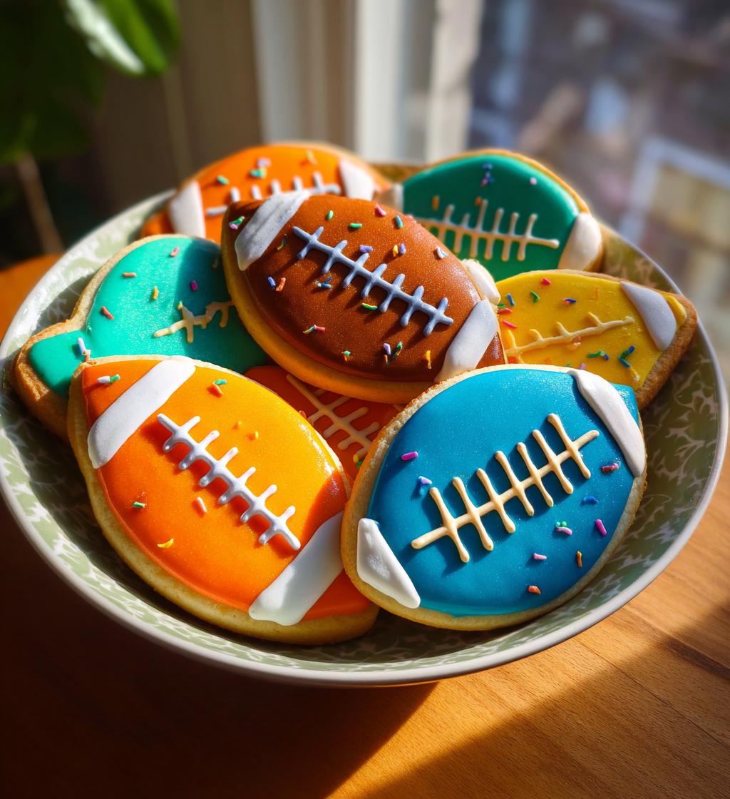 first birthday football cookies