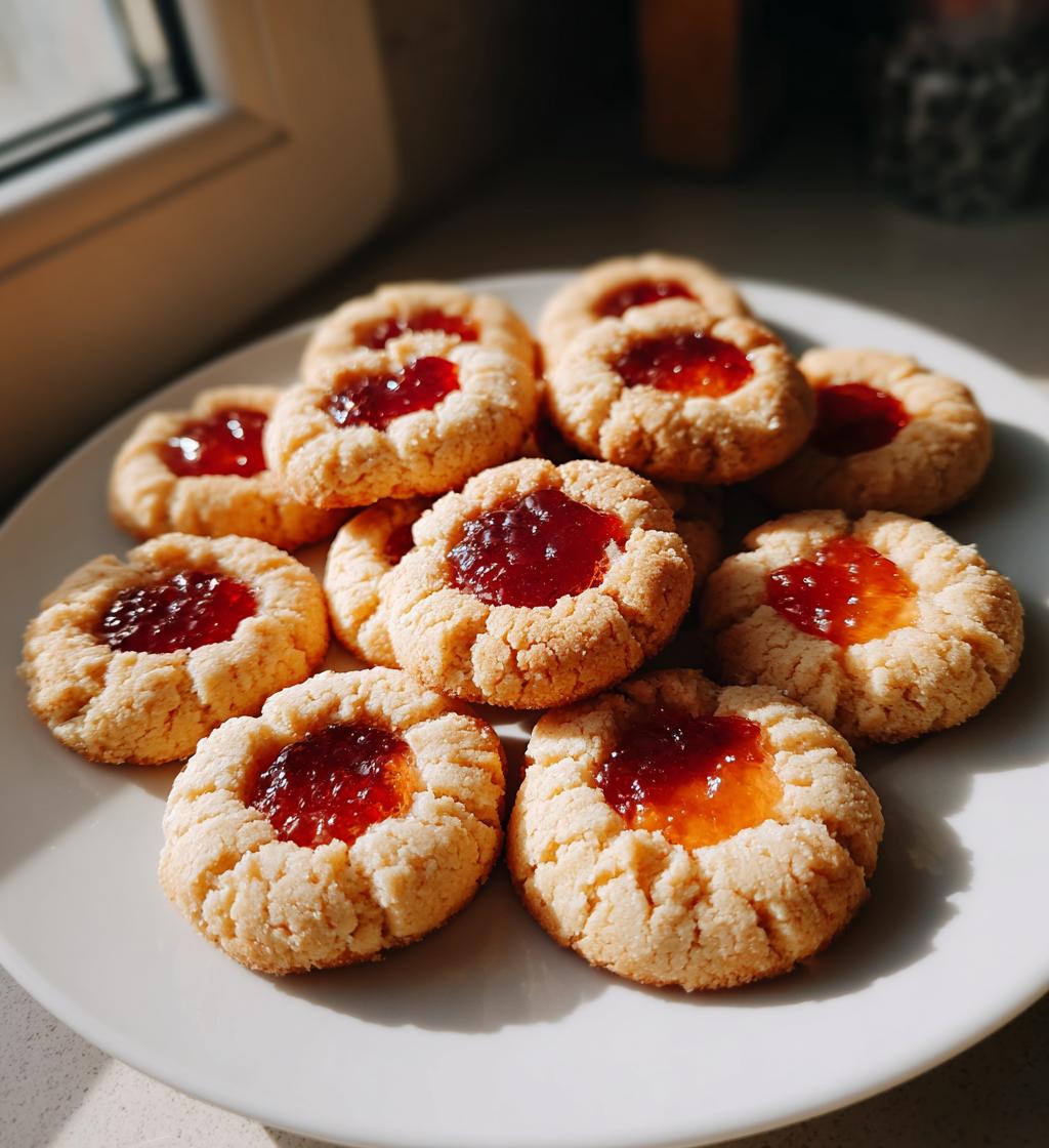 flower thumbprint cookies