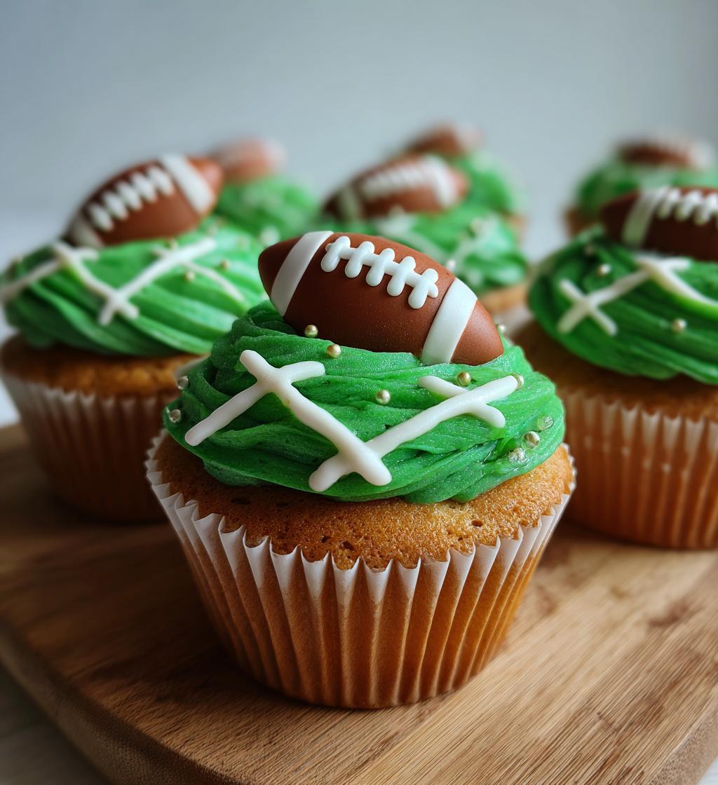 football birthday cupcakes