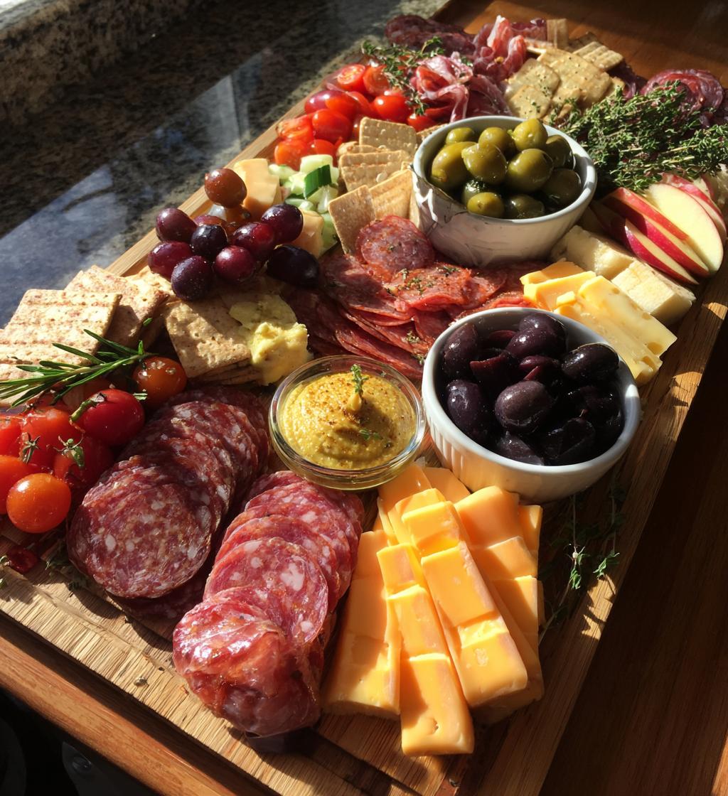 football charcuterie board