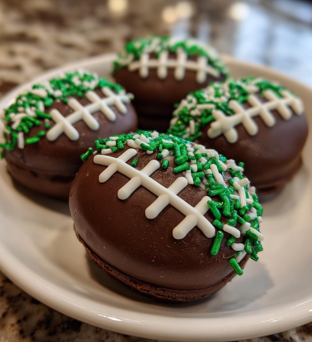 football chocolate covered oreos