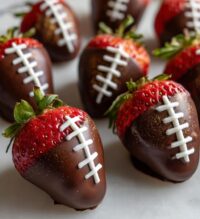 football chocolate strawberries