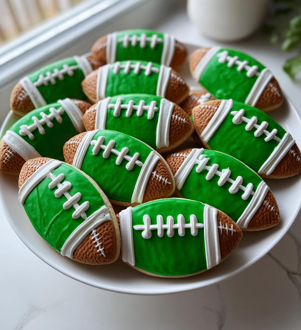 football cookie platter