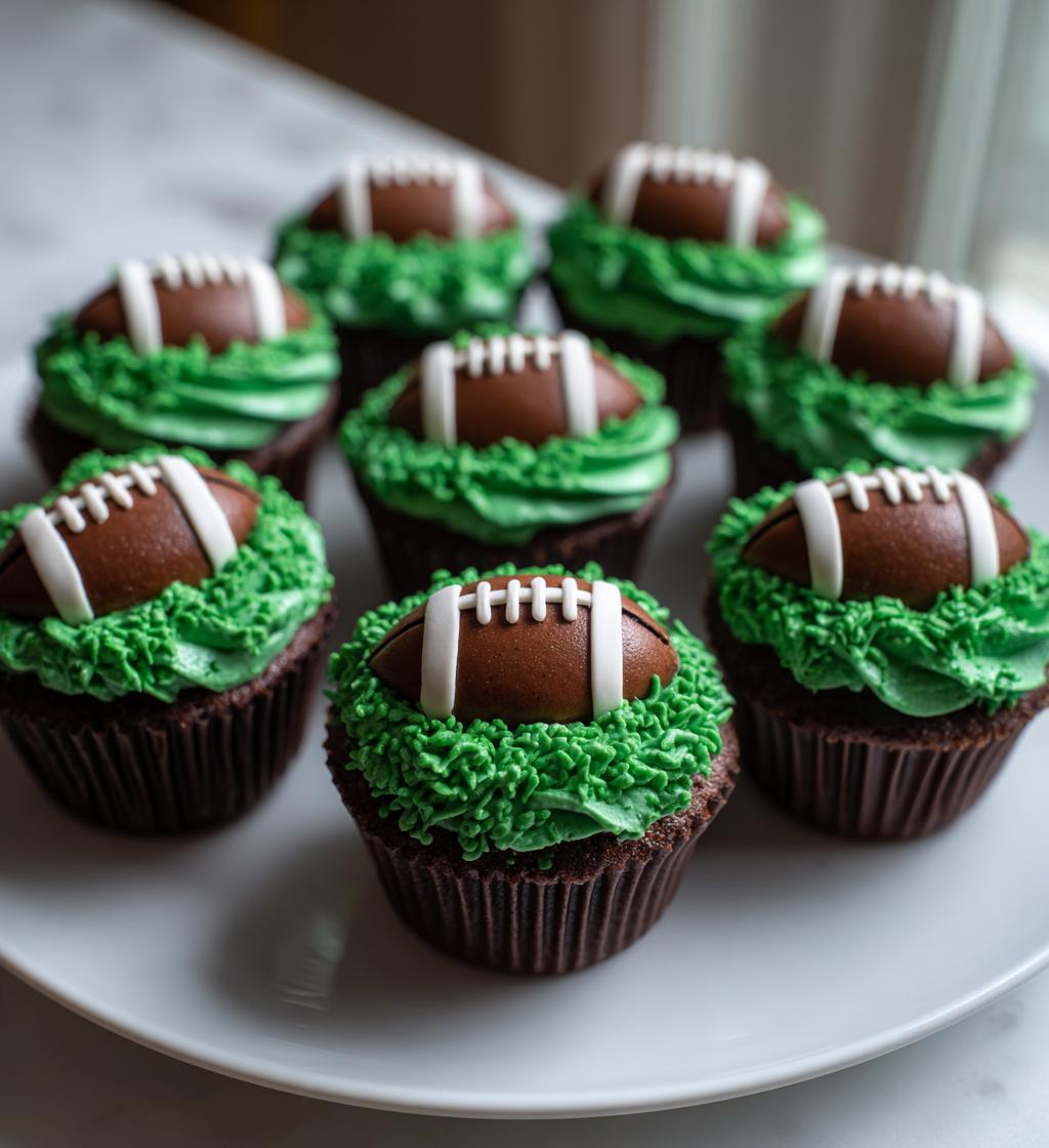football cupcake cake