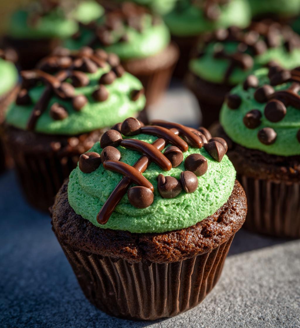football cupcakes