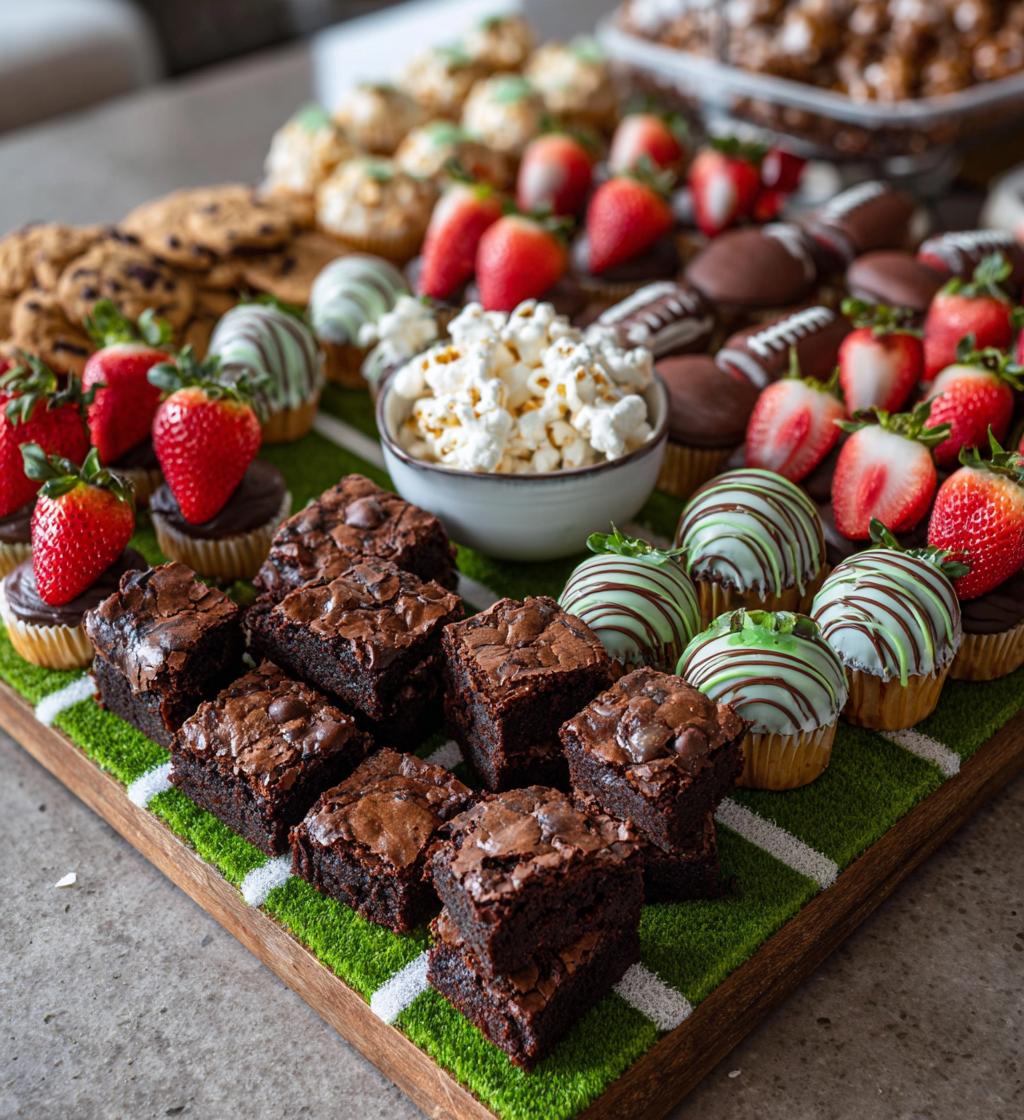 football dessert board