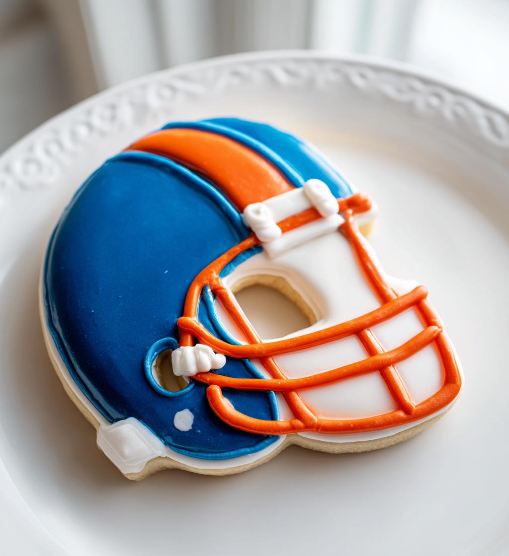football helmet cookie